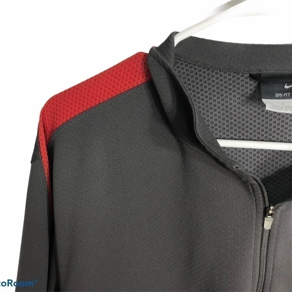 Nike Pullover Men’s Gray 1/2 Zip Red Shirt Top